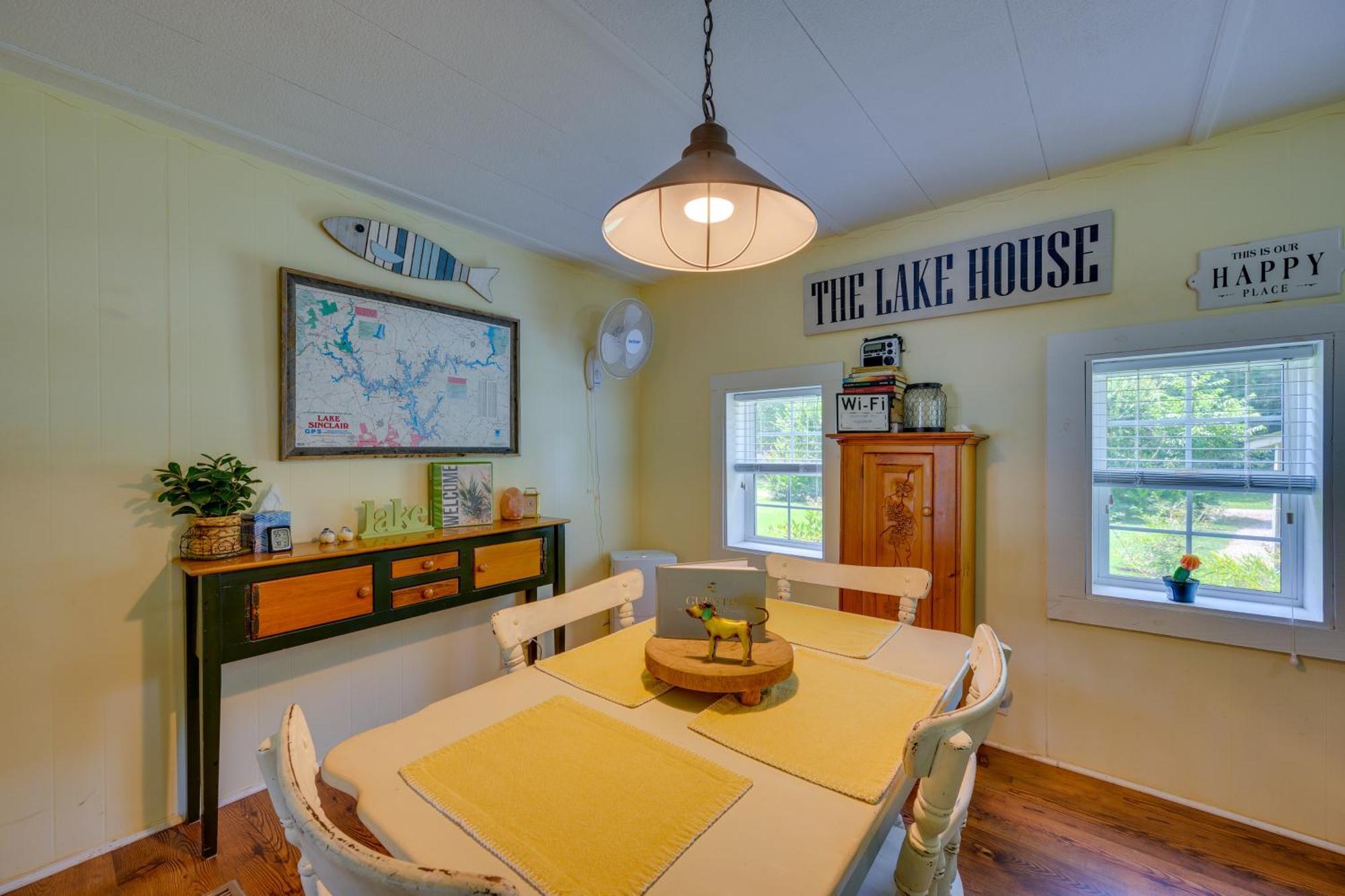 Lake Sinclair Crooked Creek Cottage With Fire Pit! Eatonton Bagian luar foto